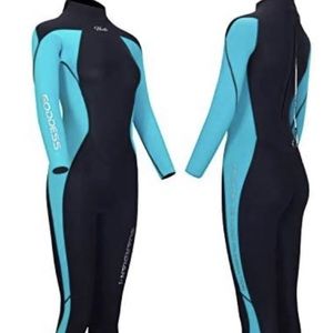 Hevto Wetsuits Women Plus Size 3mm Neoprene Full Scuba Diving Suits Surfing XS